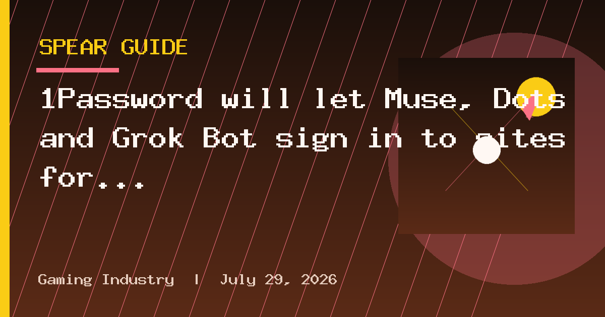 1Password will let Muse, Dots and Grok Bot sign in to sites for you