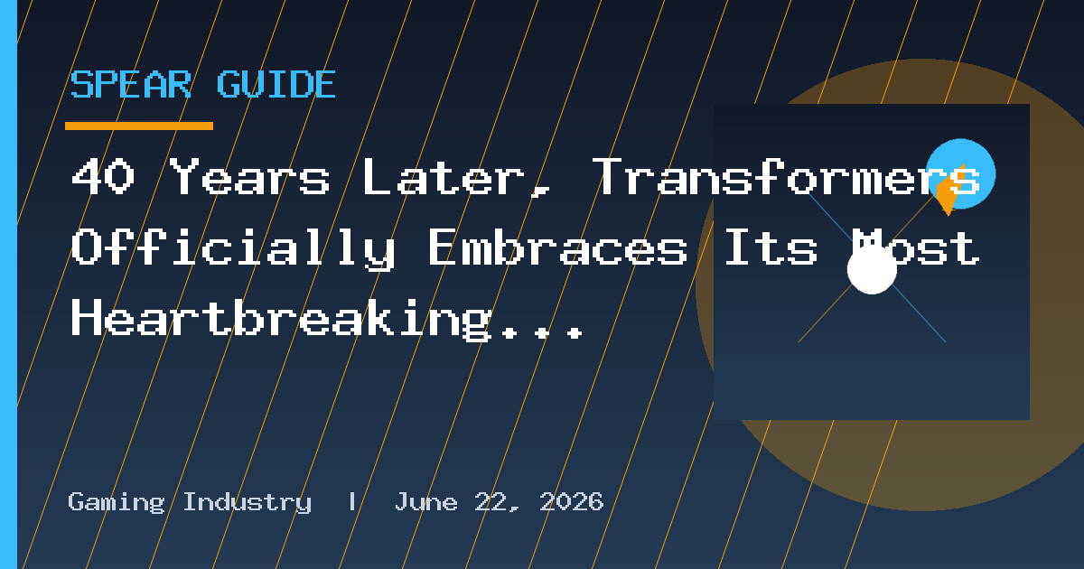 40 Years Later, Transformers Officially Embraces Its Most Heartbreaking