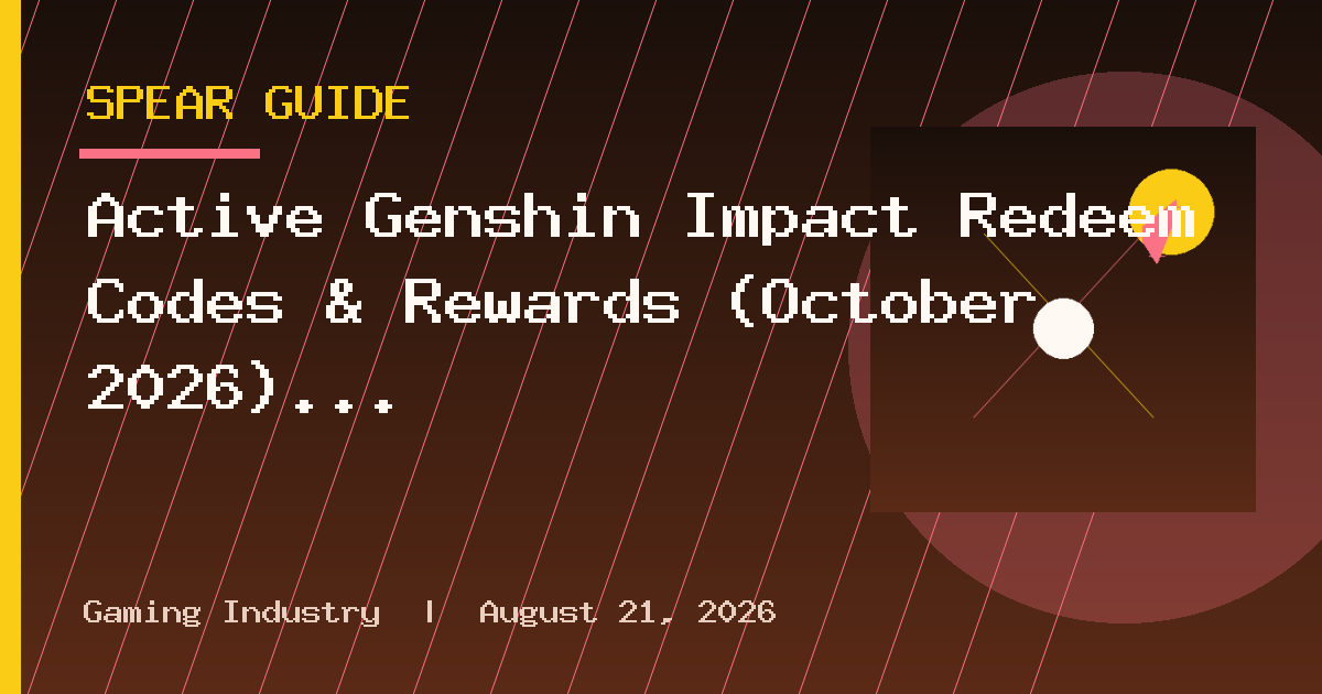 Active Genshin Impact Redeem Codes & Rewards (October 2026)