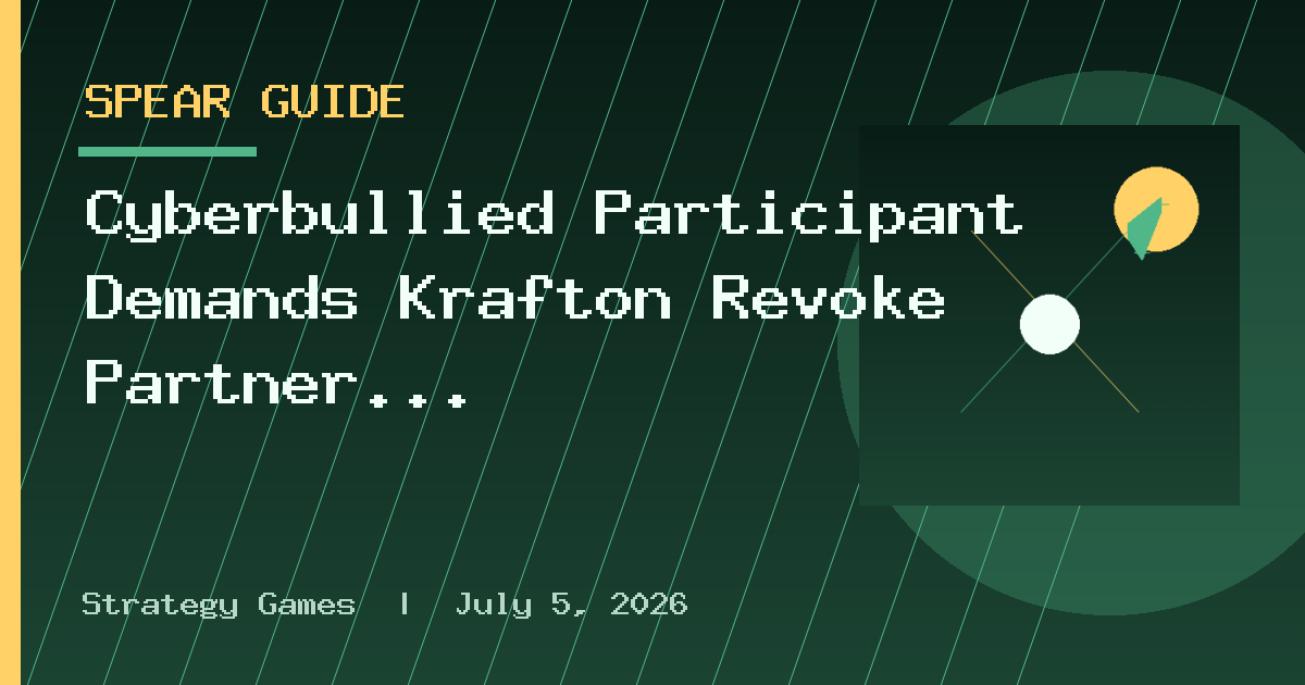 Cyberbullied Participant Demands Krafton Revoke Partner Status