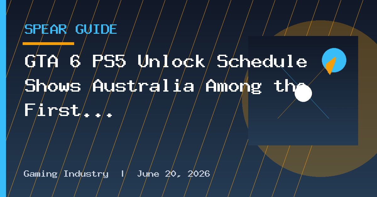 GTA 6 PS5 Unlock Schedule Shows Australia Among the First In, Hours