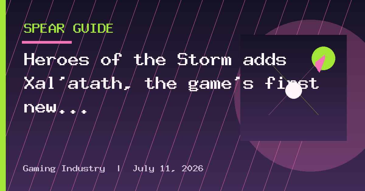 Heroes of the Storm adds Xal'atath, the game's first new character since 2020