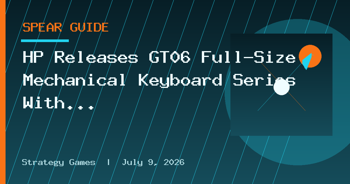 HP Releases GT06 Full-Size Mechanical Keyboard Series With 8 KHz Polling Rate