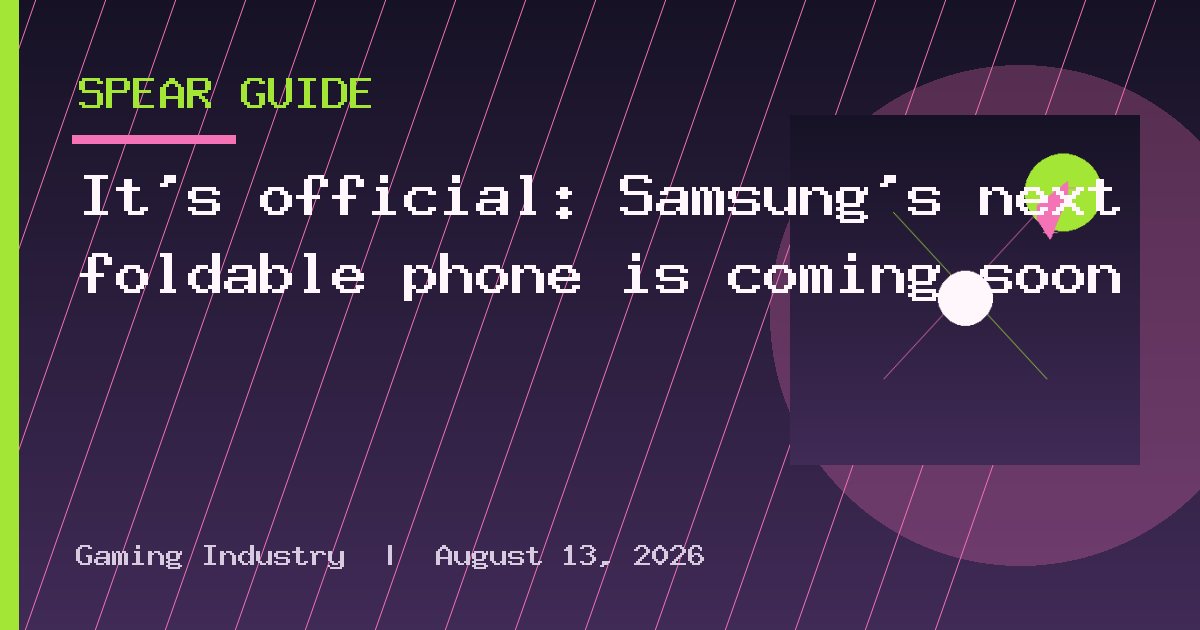 It’s official: Samsung’s next foldable phone is coming soon