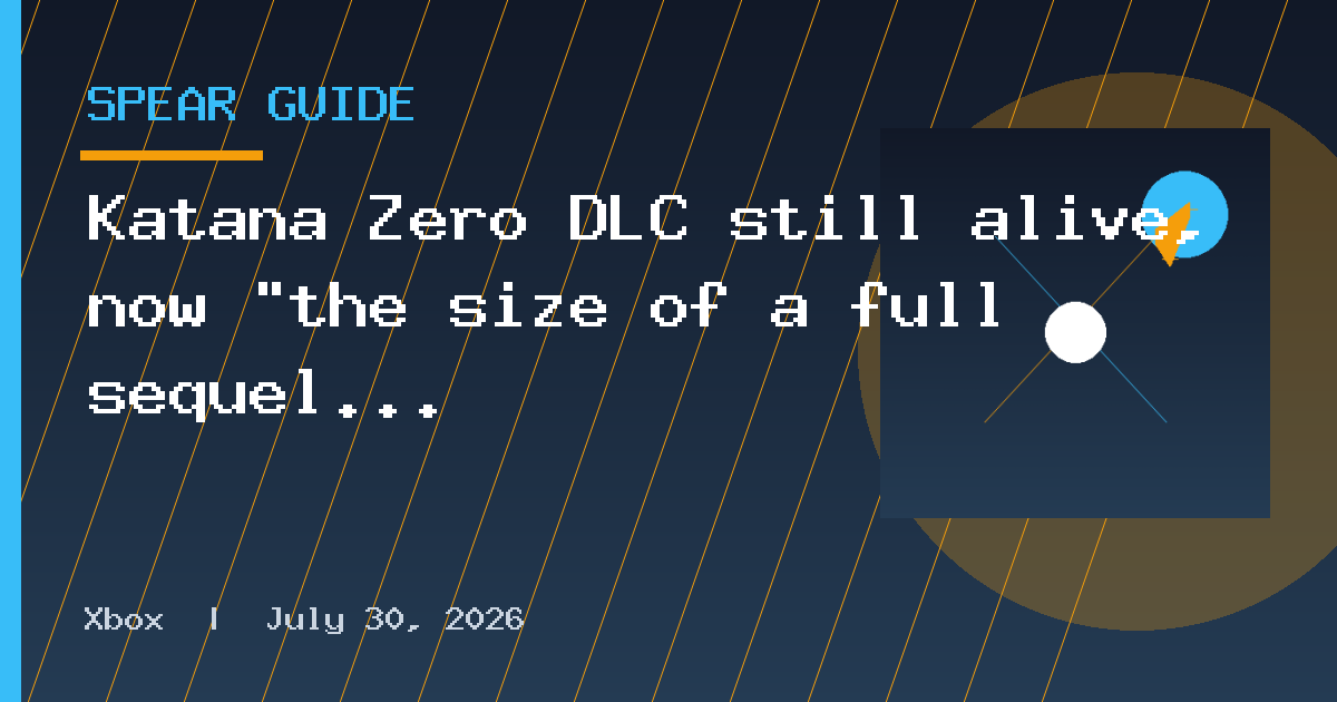 Katana Zero DLC still alive, now “the size of a full sequel