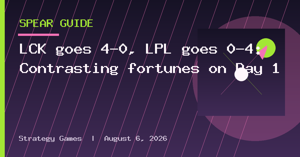 LCK goes 4-0, LPL goes 0-4: Contrasting fortunes on Day 1