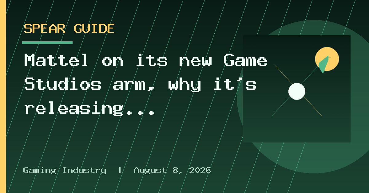 Mattel on its new Game Studios arm, why it's releasing on Roblox, and what