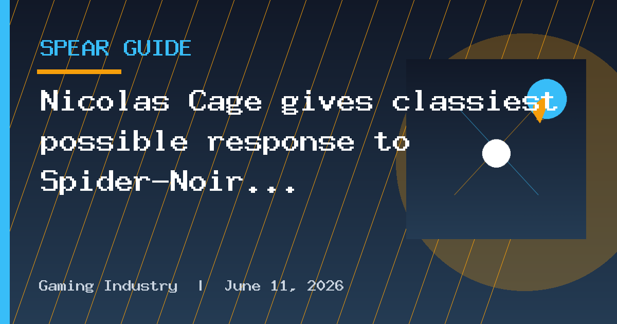 Nicolas Cage gives classiest possible response to Spider-Noir cancellation