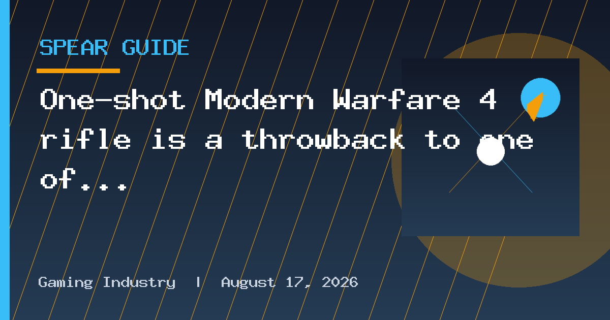 One-shot Modern Warfare 4 rifle is a throwback to one of CoD’s most OP