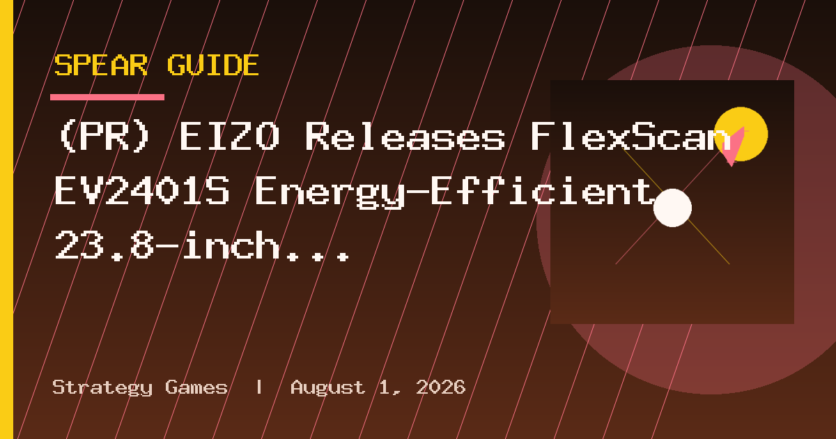 (PR) EIZO Releases FlexScan EV2401S Energy-Efficient 23.8-inch Monitor