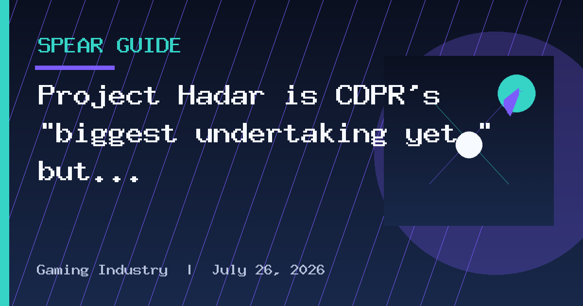 Project Hadar is CDPR's "biggest undertaking yet," but devs are nearly done