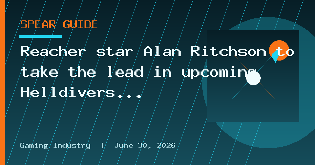 Reacher star Alan Ritchson to take the lead in upcoming Helldivers adaptation