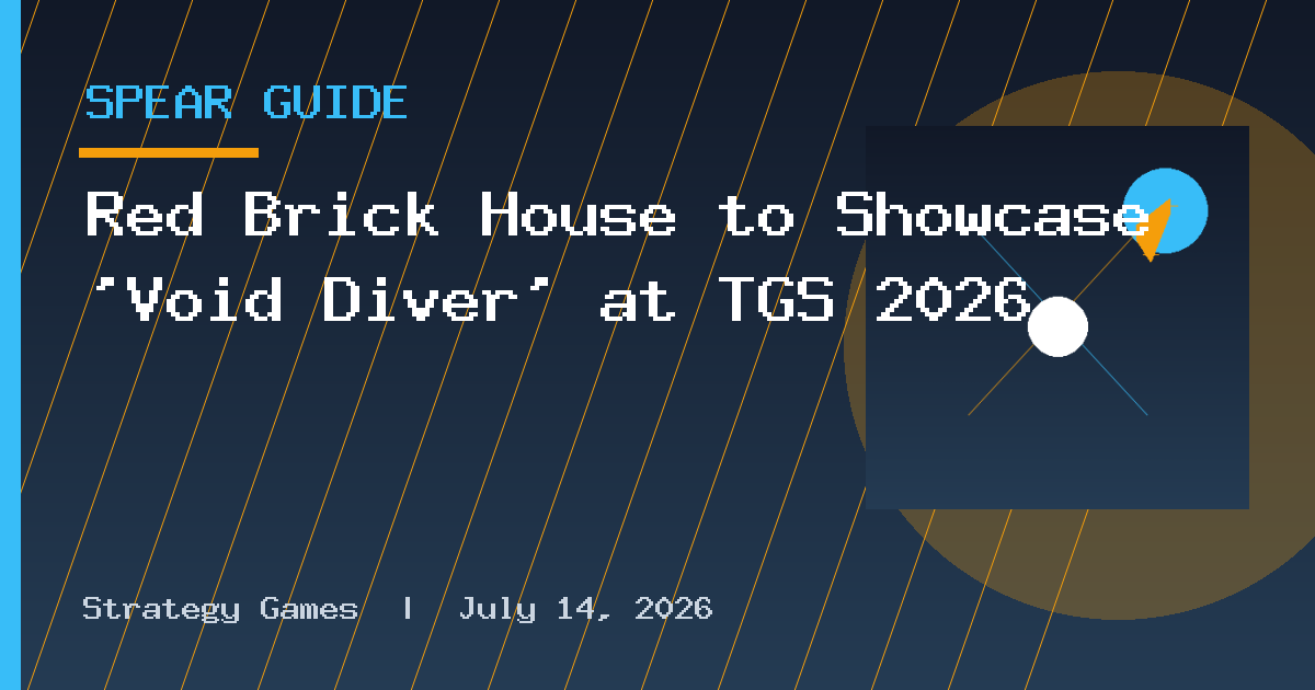 Red Brick House to Showcase 'Void Diver' at TGS 2026