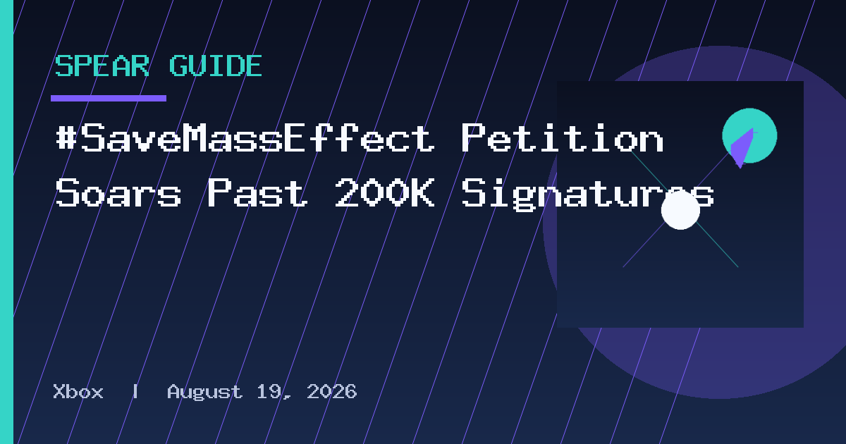 #SaveMassEffect Petition Soars Past 200K Signatures