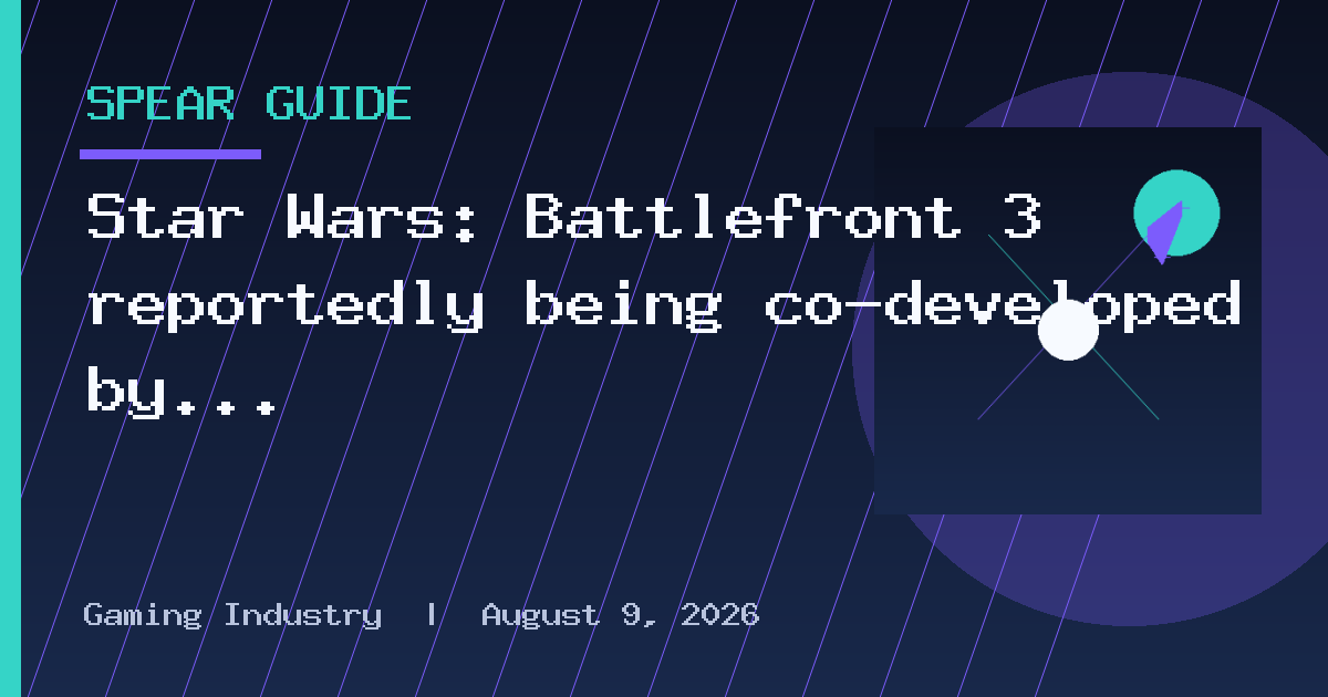 Star Wars: Battlefront 3 reportedly being co-developed by Battlefield studio