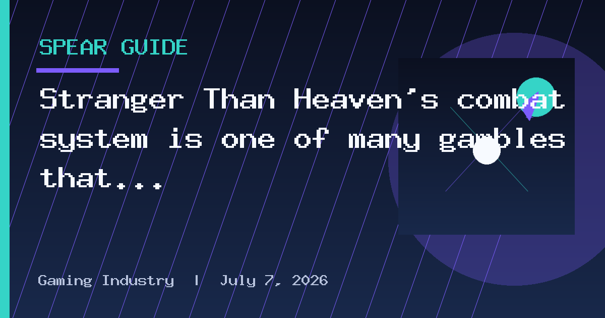 Stranger Than Heaven's combat system is one of many gambles that RGG might
