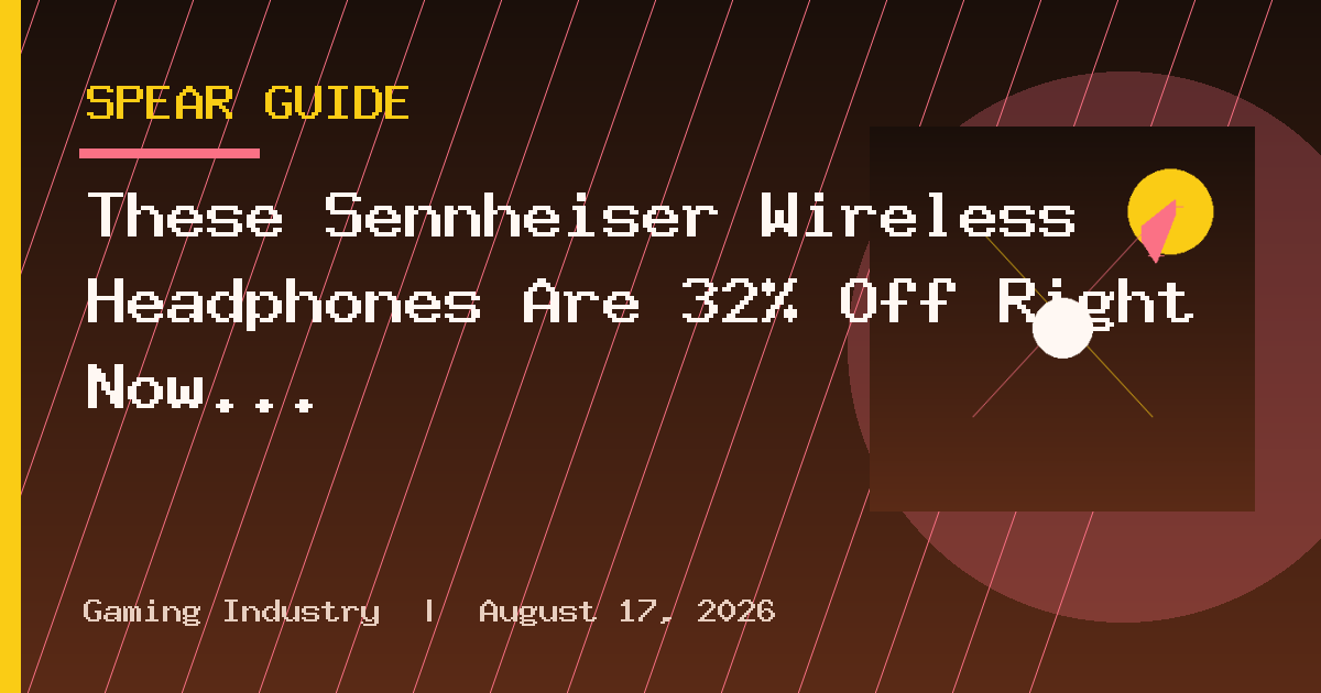 These Sennheiser Wireless Headphones Are 32% Off Right Now