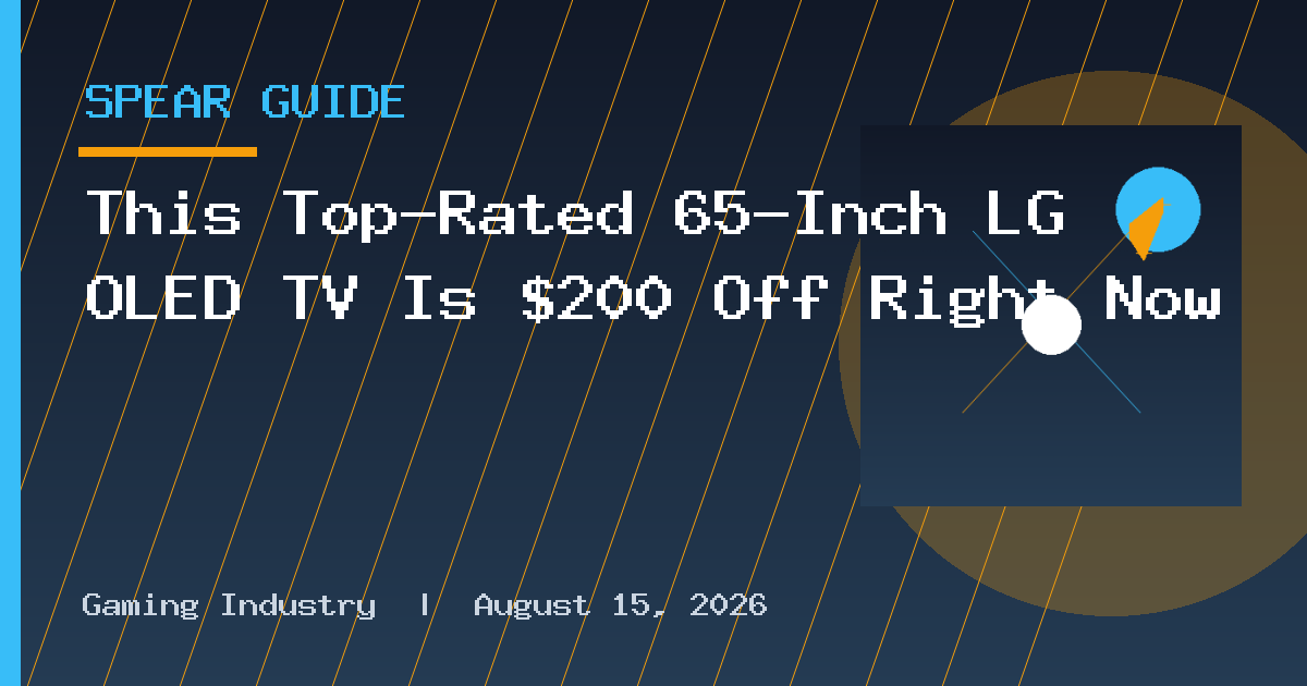 This Top-Rated 65-Inch LG OLED TV Is $200 Off Right Now