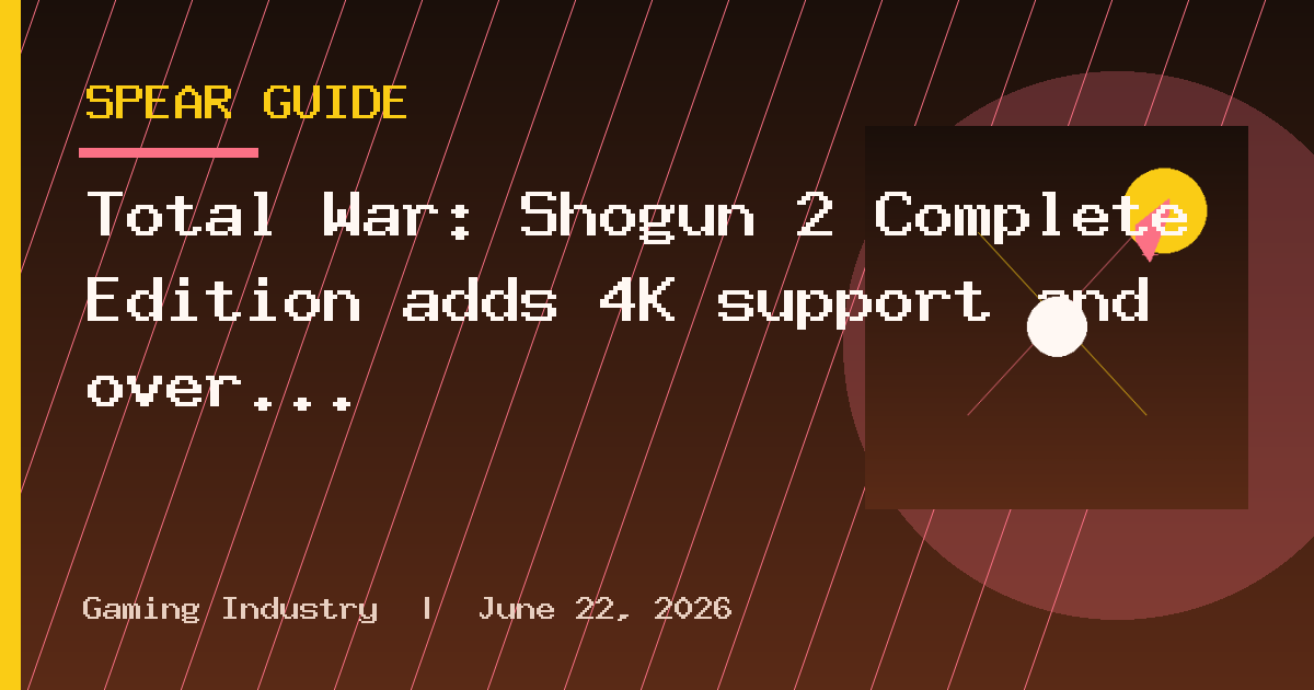 Total War: Shogun 2 Complete Edition adds 4K support and over 50 newly playable