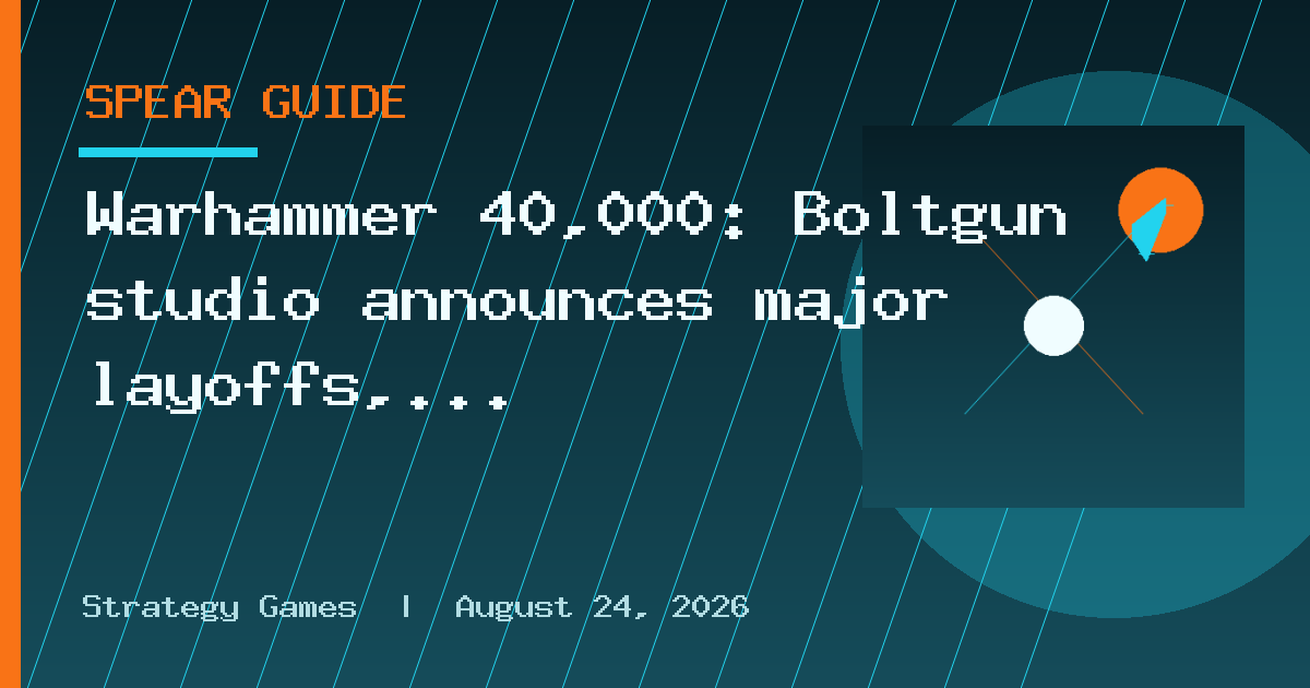 Warhammer 40,000: Boltgun studio announces major layoffs, then quickly deletes