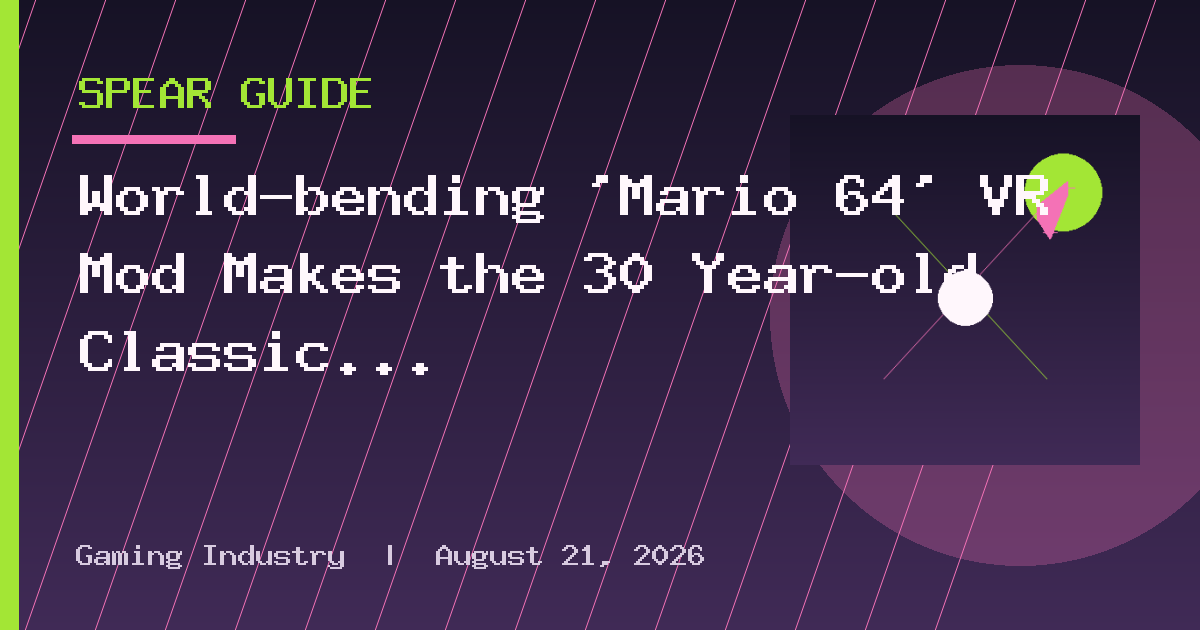 World-bending ‘Mario 64’ VR Mod Makes the 30 Year-old Classic Feel Magical Once