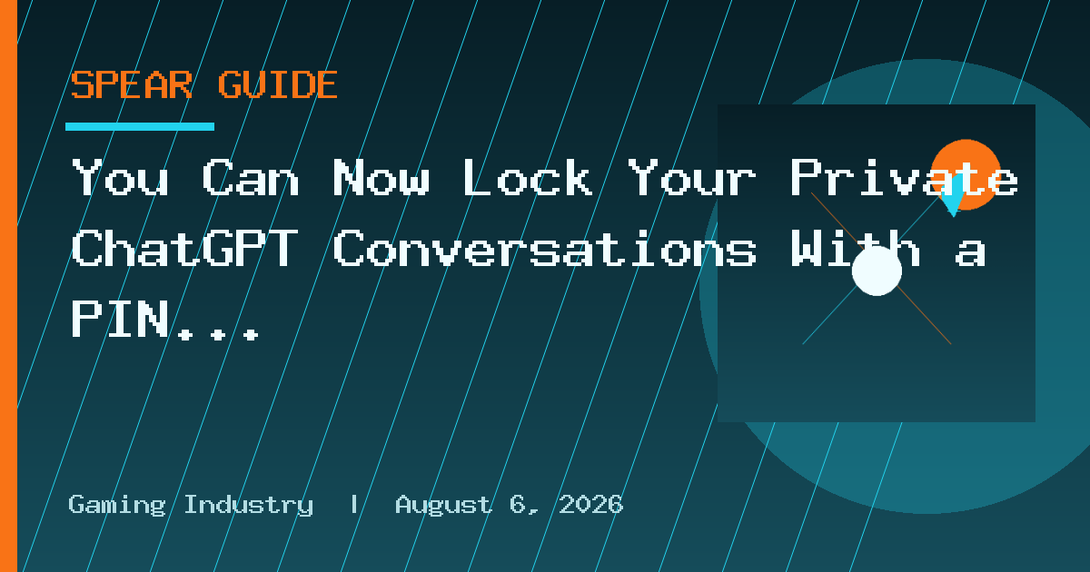 You Can Now Lock Your Private ChatGPT Conversations With a PIN