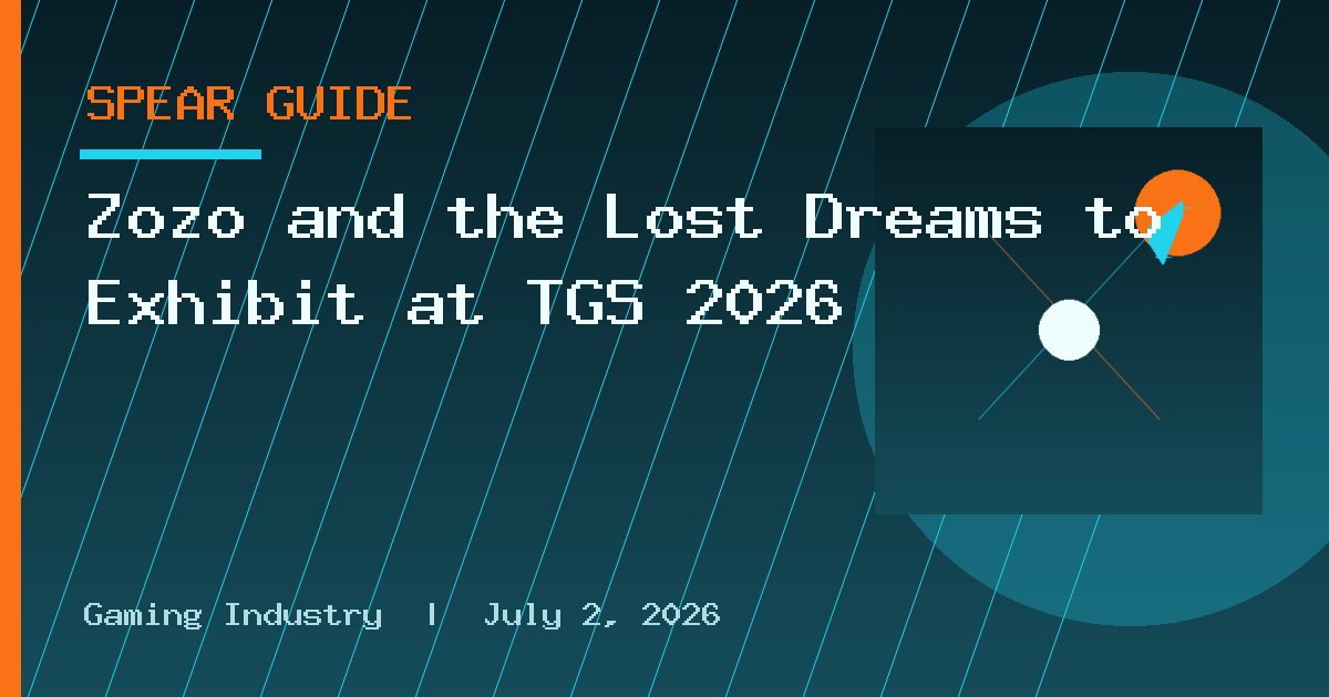 Zozo and the Lost Dreams to Exhibit at TGS 2026